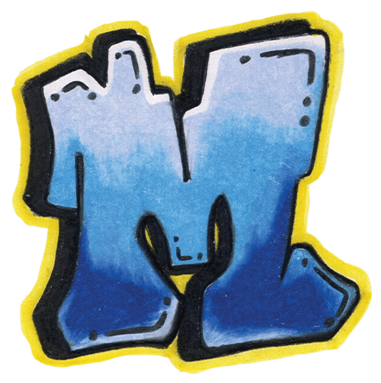 Grafffiti Letter M