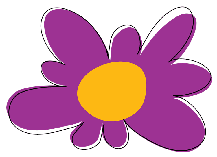 Purple Sketch Flower