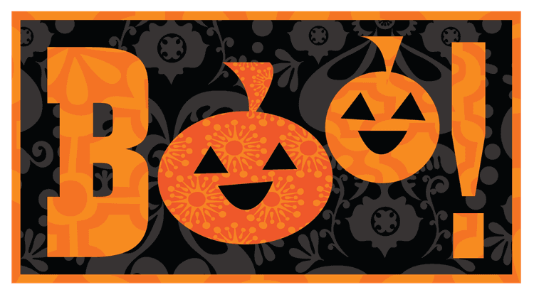 Boo! Black Rectangle