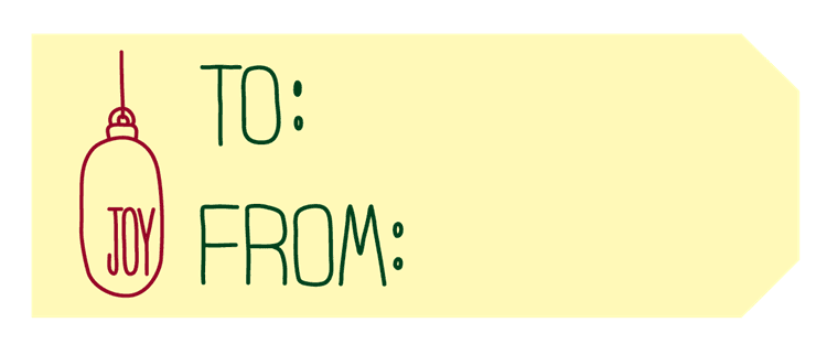 Ornament Christmas Holiday Gift Tag