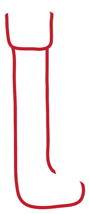 Line Drawing Christmas Stocking