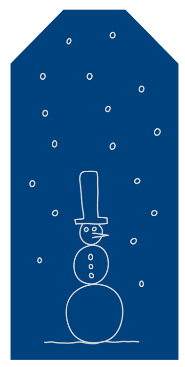 Snowman Holiday Christmas Gift Tag