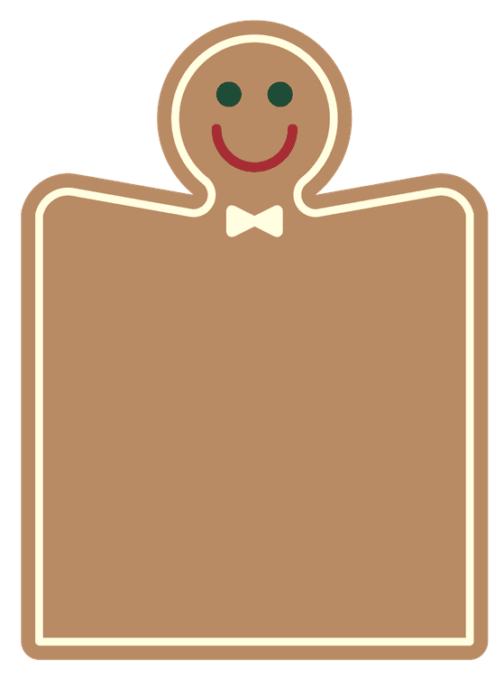 Gingerbread Tall Christmas Tag