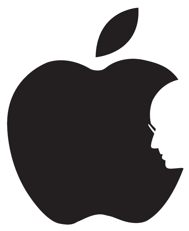 Steve Jobs Apple Silhouette Icon Black