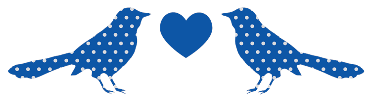 Blue Love Birds Heart