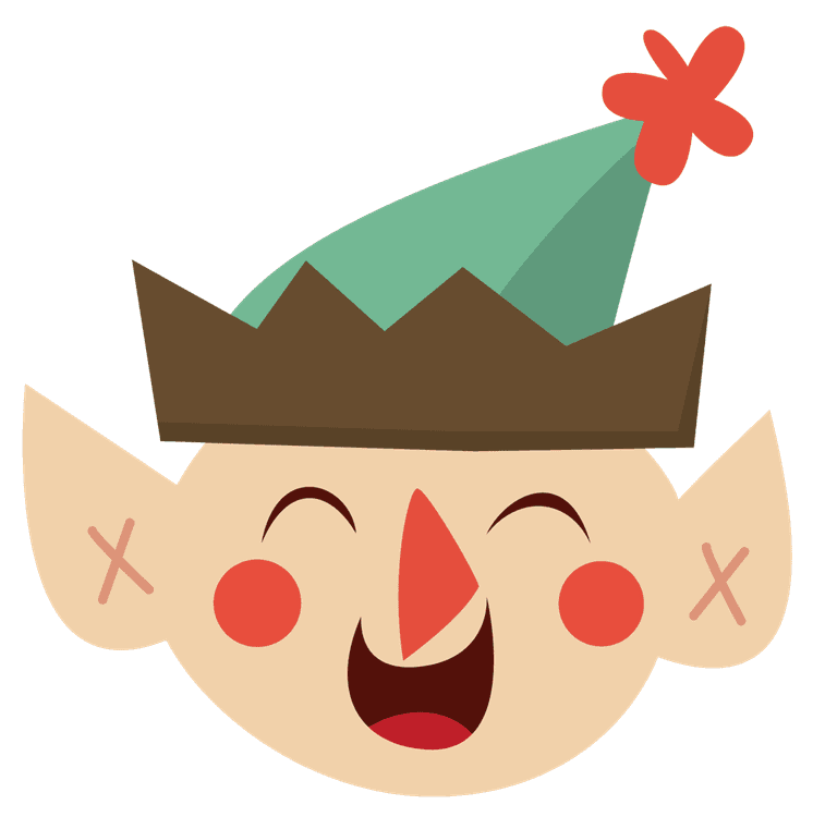 Smiling Christmas Elf Head