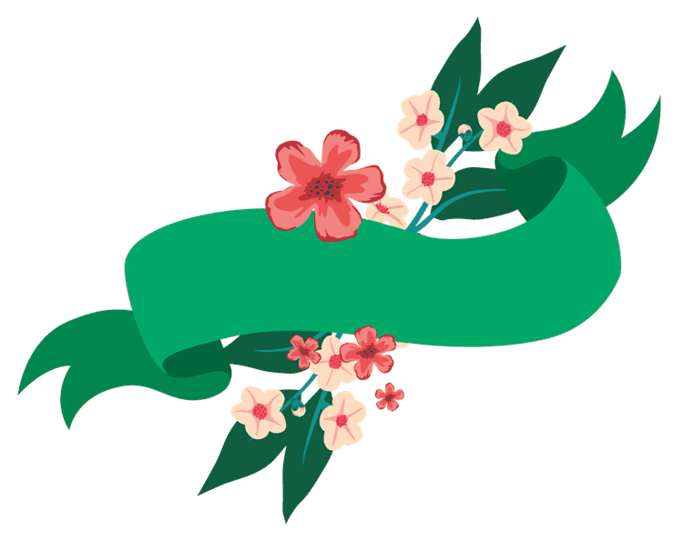 Green Floral Banner