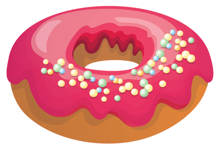 Donut Pink Round Sprinkle