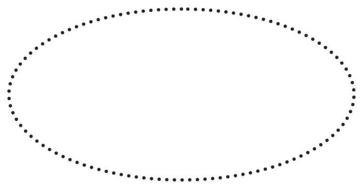 Oval Border Dotted