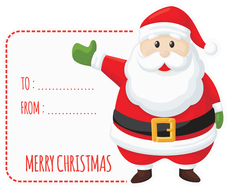 Santa Christmas Gift Tag