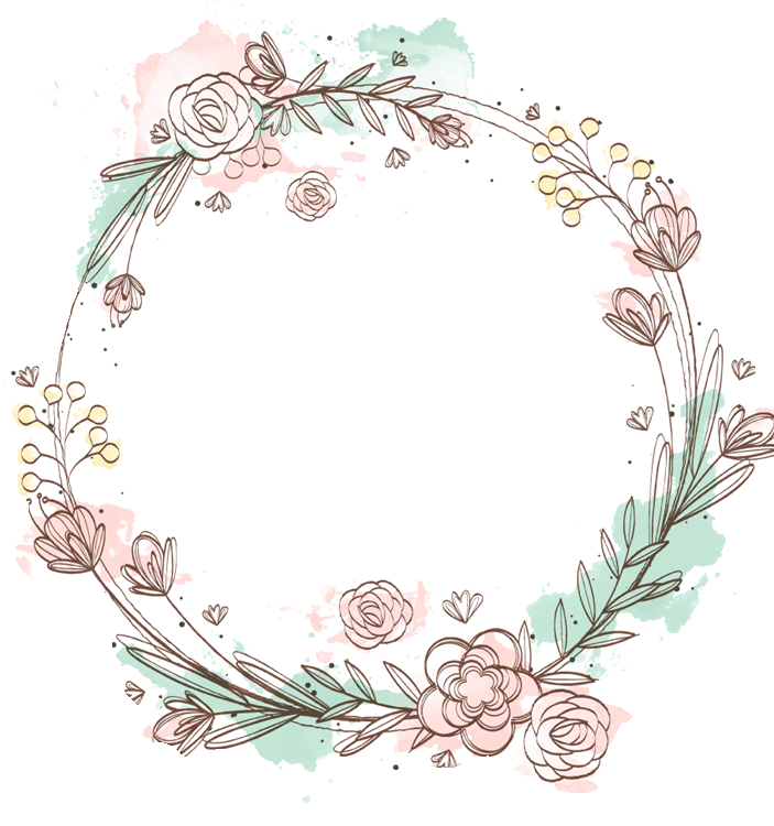 Sketched Floral Wreath