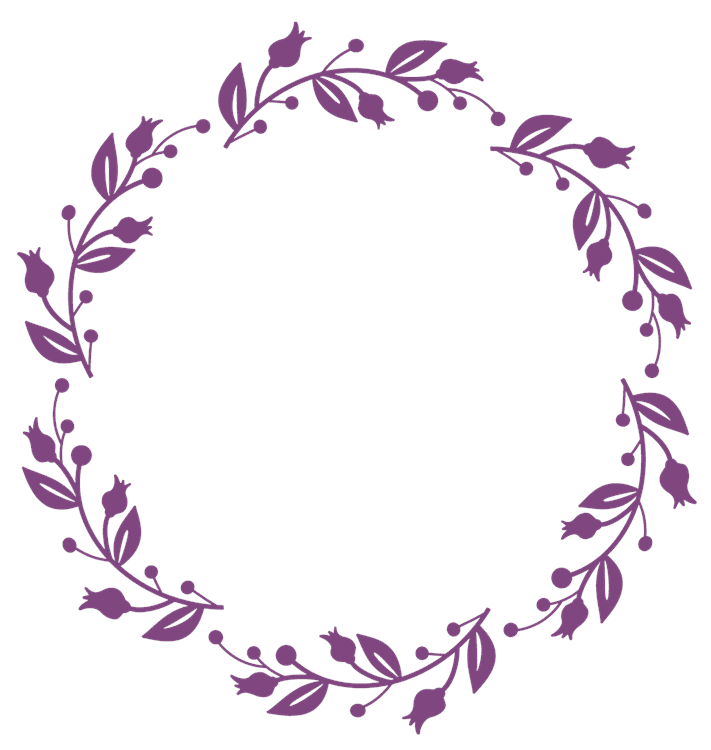 Purple Floral Frame