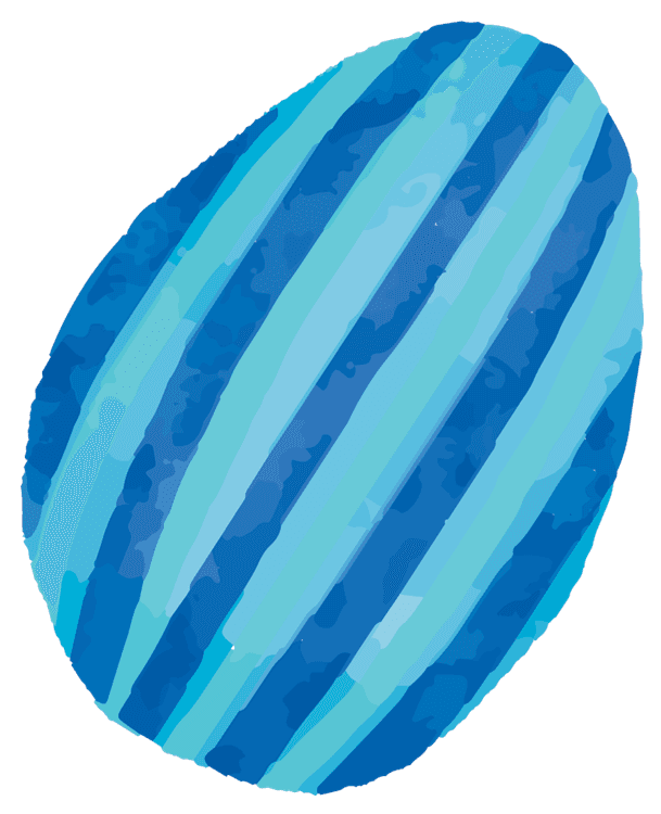 Blue Easter Egg