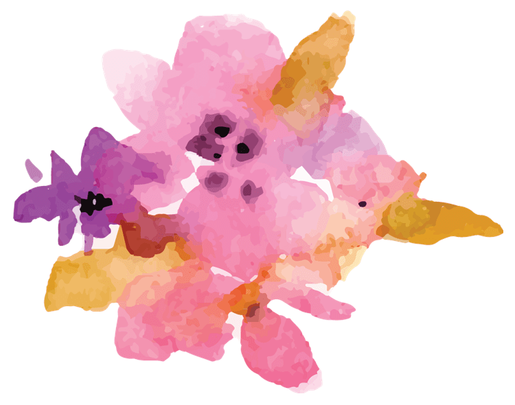 Watercolor Bleed Flower 