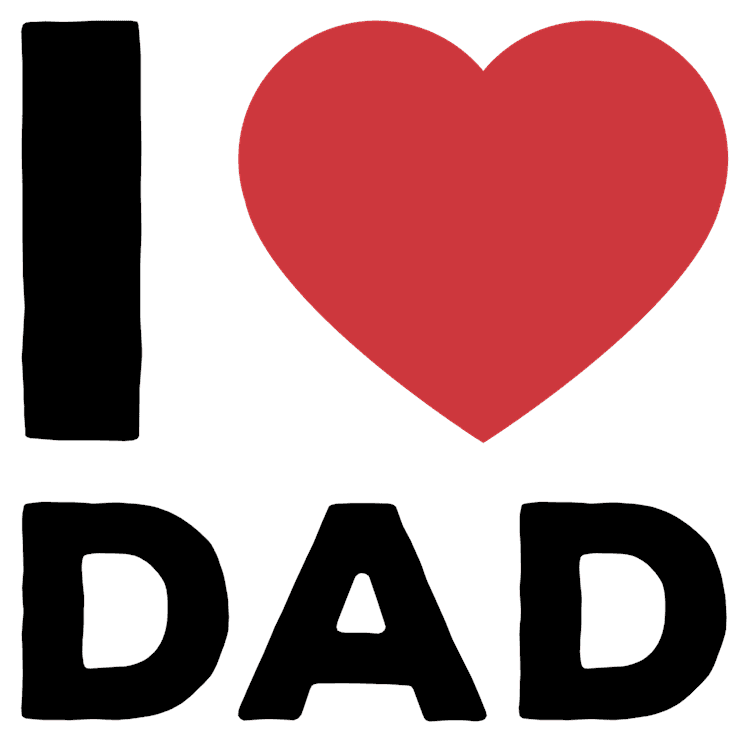 I Love Dad Heart