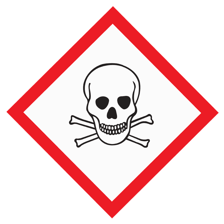 Danger Poison Skull and Crossbones