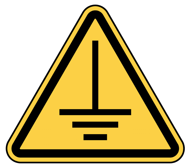 Warning Electric Ground Hazard