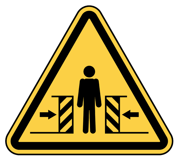 Warning Crush Hazard