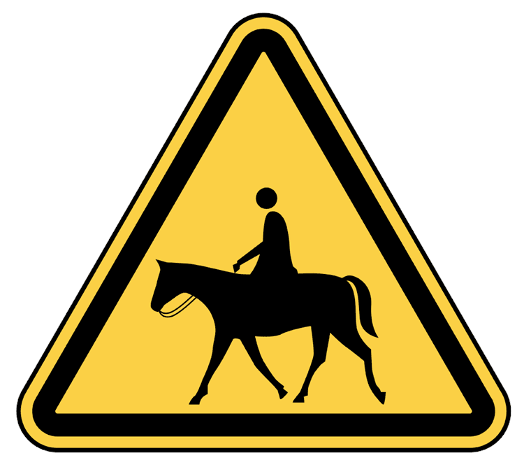 Rider on Horse Sign