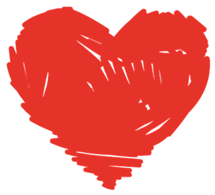 Heart Red Scribble