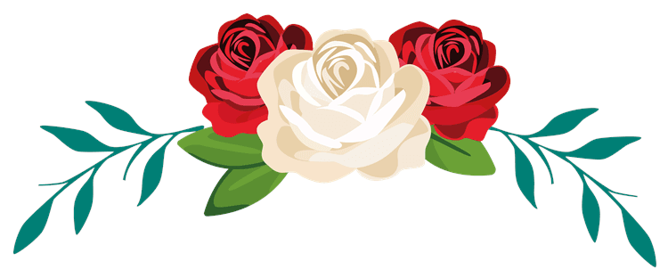 Red and White Floral Arch