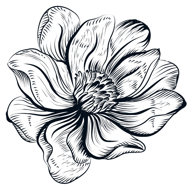 Ink Line Flower Front