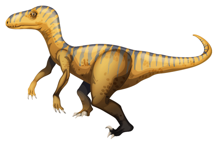 Stripped Raptor Dinosaur