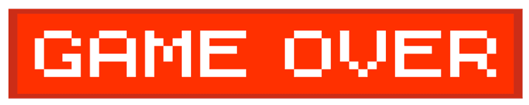 Minecraft Video Game Over 