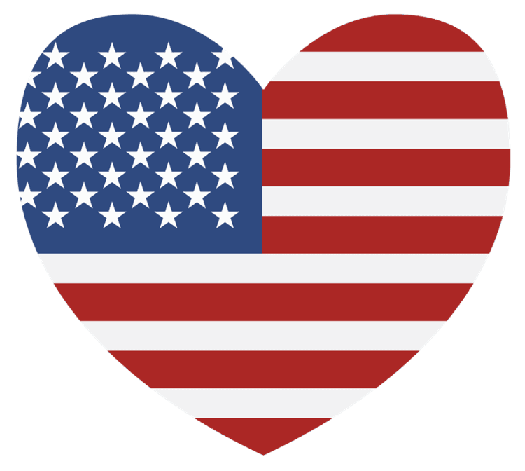 Heart American Flag