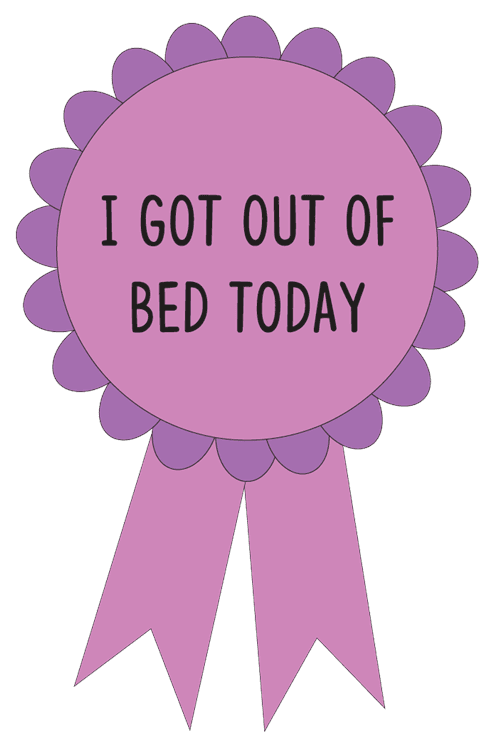 Out of Bed Funny Award Ribbon