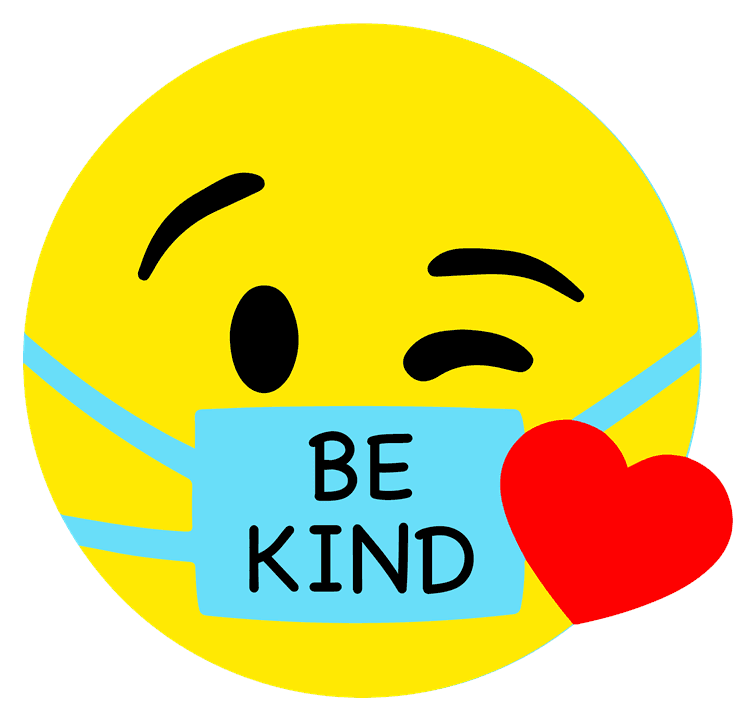 Be Kind Mask With Heart Emoji