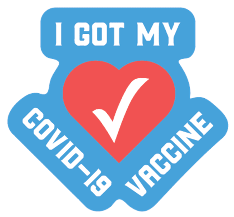 Covid-19 Vaccine Heart Graphic