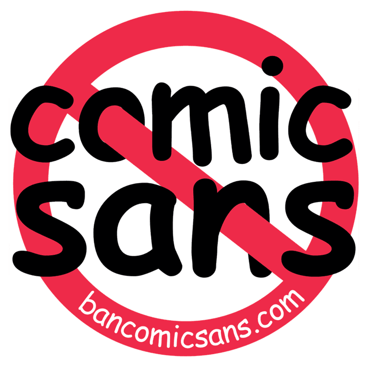 Ban Comic Sans Logo