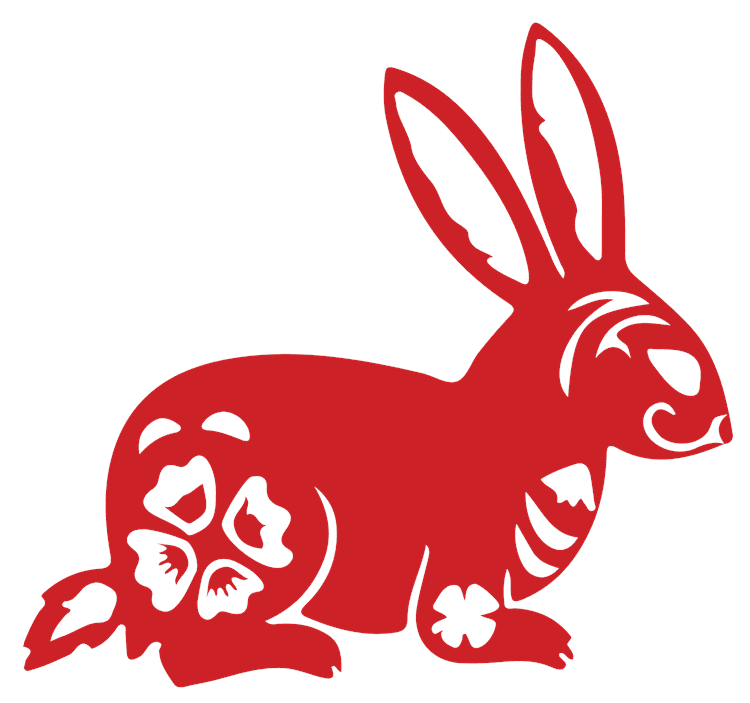 Cutout Rabbit Laying