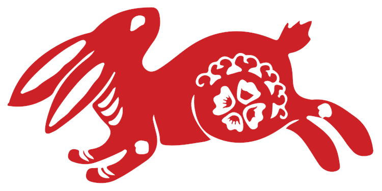 Cutout Rabbit Running