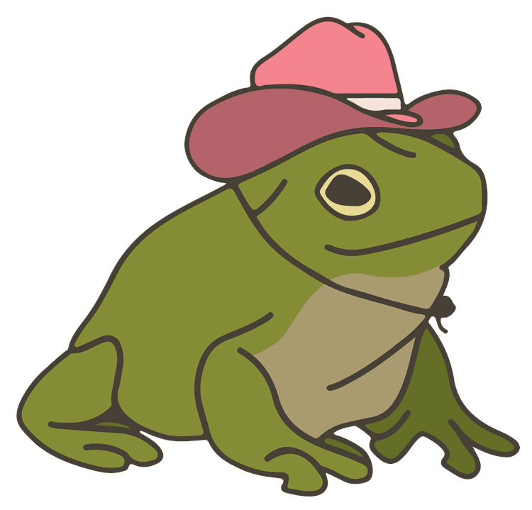 Pink Cowboy Hat Frog