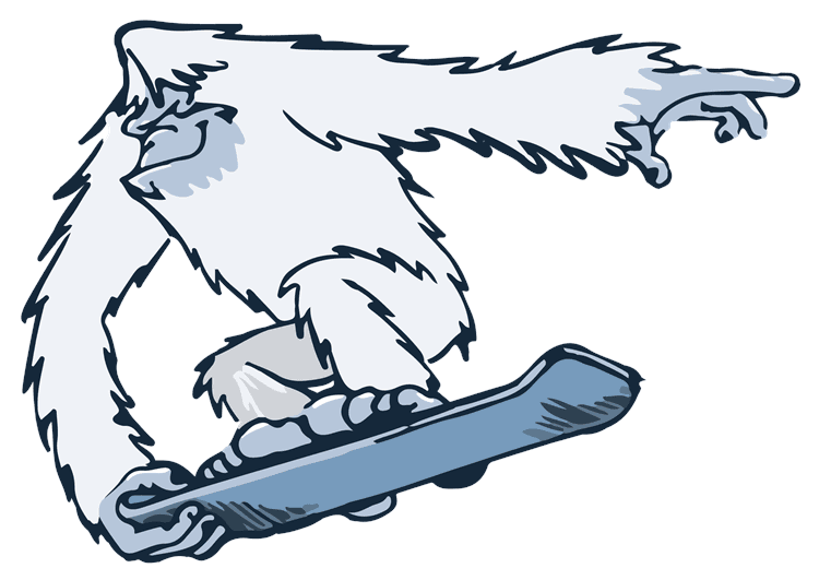 Snowboarding Yeti