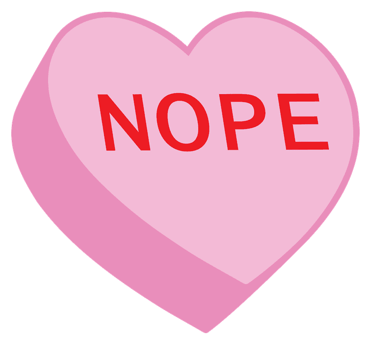 Candy Heart Nope