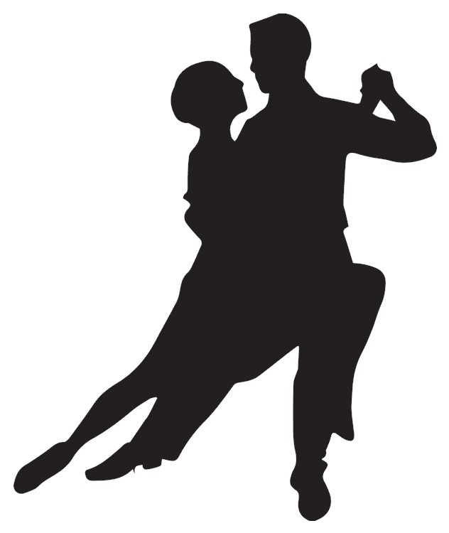 Ballroom Dancers Silhouette