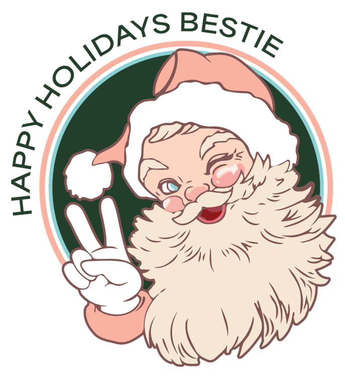 Christmas Happy Holidays Bestie