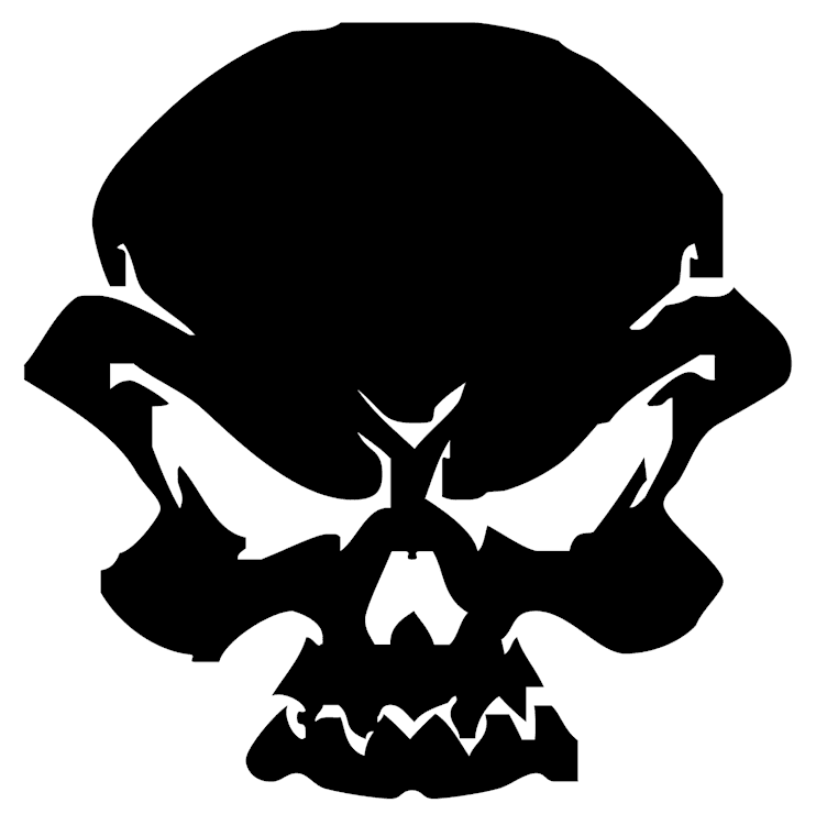 Angry Skull Silhouette