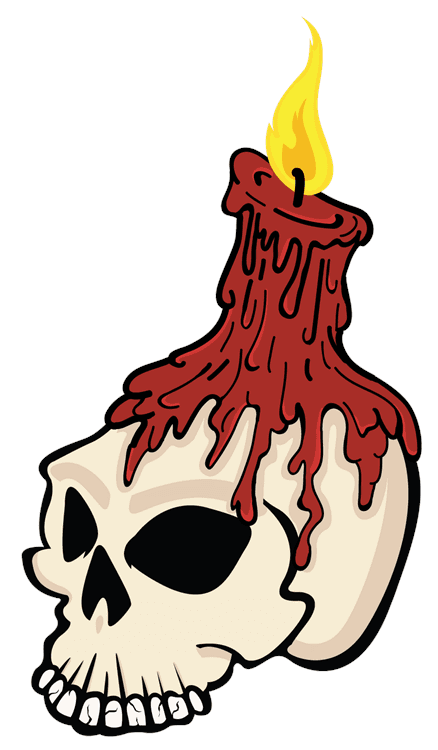 Red Skull Candle
