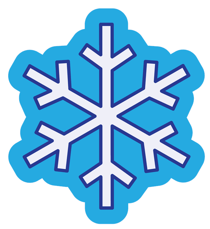 Outlined Christmas Snowflake