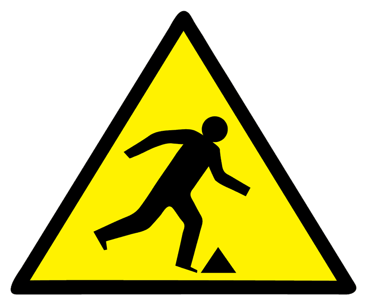 tripping sign