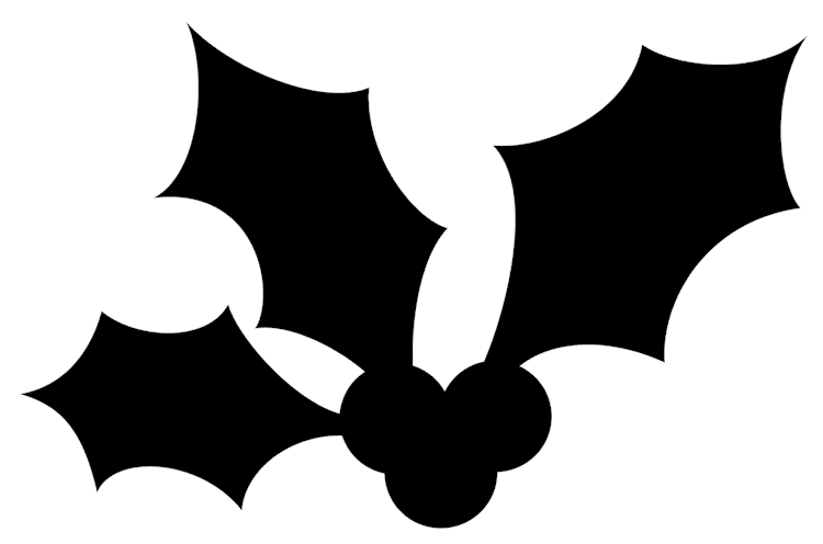 Holly Christmas Silhouette