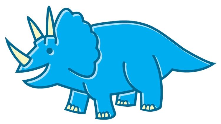 Blue Triceratops Dinosaur
