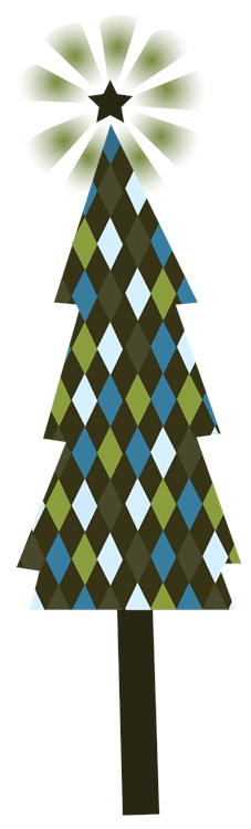 Dark Patterned Christmas Tree