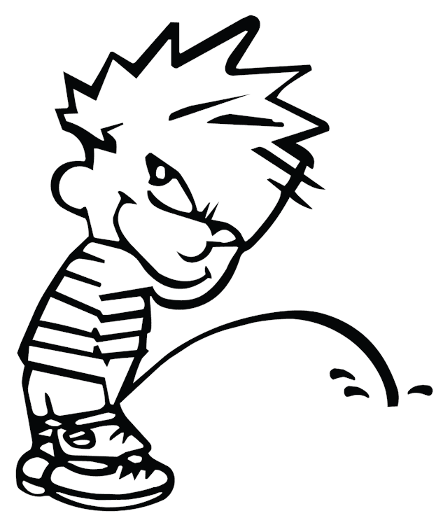 Funny Calvin Peeing